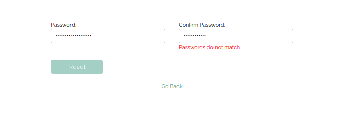 Password Does Not Match