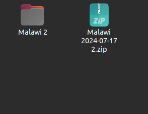 Extracted folders