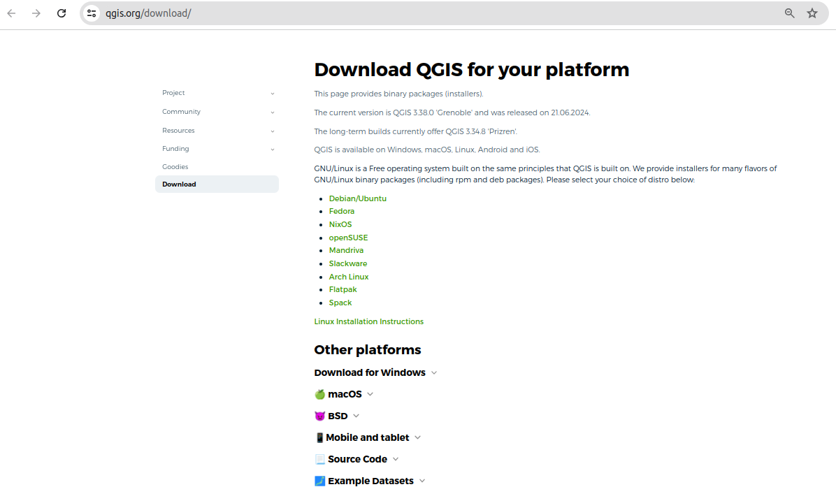 Download QGIS